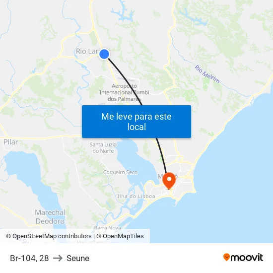 Br-104, 28 to Seune map