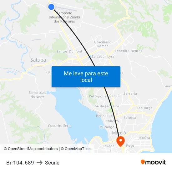 Br-104, 689 to Seune map