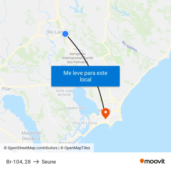 Br-104, 28 to Seune map