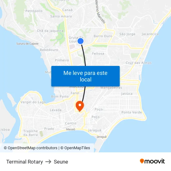 Terminal Rotary to Seune map