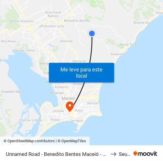 Unnamed Road - Benedito Bentes Maceió - Al Brasil to Seune map