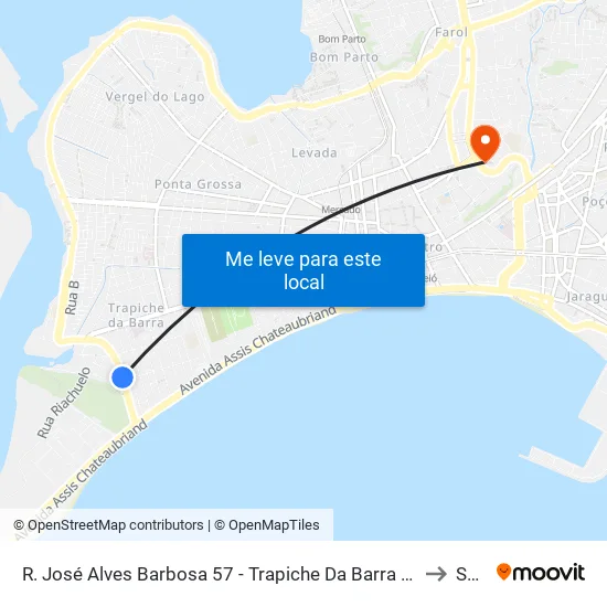 R. José Alves Barbosa 57 - Trapiche Da Barra Maceió - Al 57010-420 Brasil to Seune map