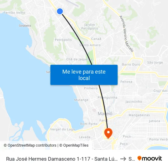 Rua José Hermes Damasceno 1-117 - Santa Lúcia Maceió - Al 57082-010 República Federativa Do Brasil to Seune map
