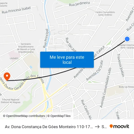Av. Dona Constança De Góes Monteiro 110-170 - Jatiúca Maceió - Al 57031-520 Brasil to Seune map