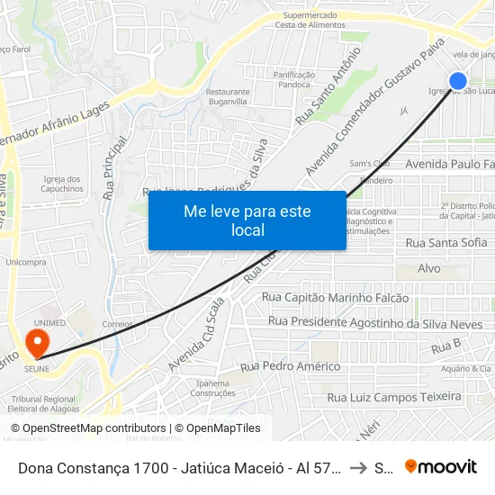 Dona Constança 1700 - Jatiúca Maceió - Al 57031-520 República Federativa Do Brasil to Seune map