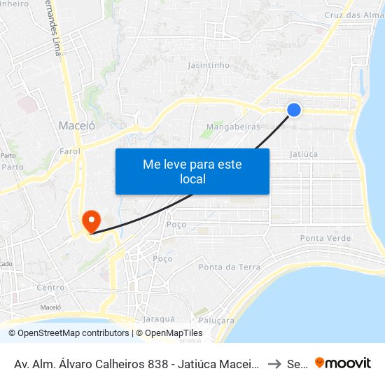 Av. Alm. Álvaro Calheiros 838 - Jatiúca Maceió - Al 57036-020 Brasil to Seune map