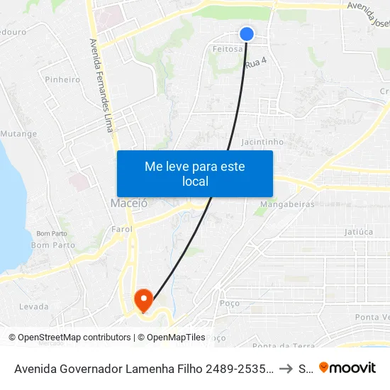 Avenida Governador Lamenha Filho 2489-2535 - ????? Maceió - Al 57043-600 República Federativa Do Brasil to Seune map