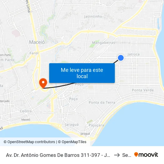 Av. Dr. Antônio Gomes De Barros 311-397 - Jatiúca Maceió - Al Brasil to Seune map