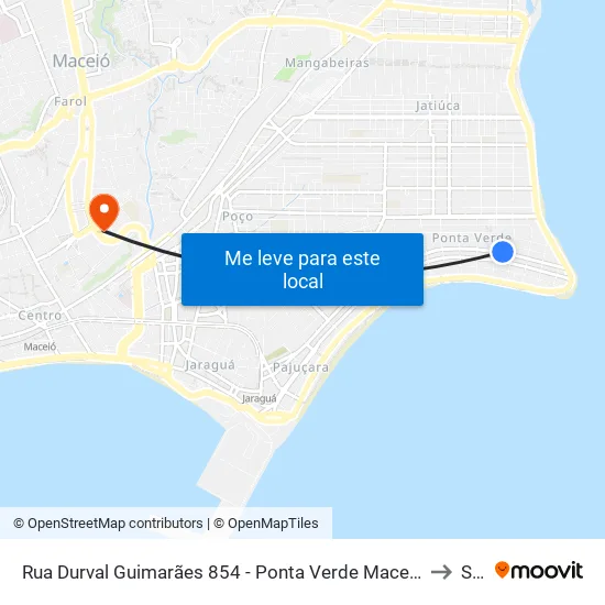 Rua Durval Guimarães 854 - Ponta Verde Maceió - Al 57035-060 República Federativa Do Brasil to Seune map