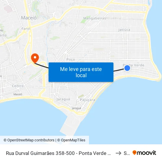 Rua Durval Guimarães 358-500 - Ponta Verde Maceió - Al 57035-060 República Federativa Do Brasil to Seune map