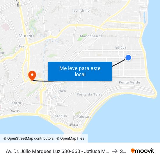 Av. Dr. Júlio Marques Luz 630-660 - Jatiúca Maceió - Al 57035-700 Brasil to Seune map