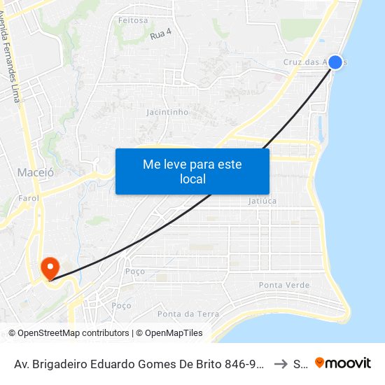 Av. Brigadeiro Eduardo Gomes De Brito 846-962 - Cruz Das Almas Maceió - Al 57038-230 Brasil to Seune map