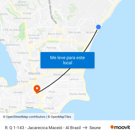 R. Q 1-143 - Jacarecica Maceió - Al Brasil to Seune map