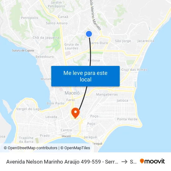 Avenida Nelson Marinho Araújo 499-559 - Serraria Maceió - Al República Federativa Do Brasil to Seune map