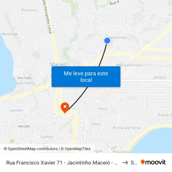 Rua Francisco Xavier 71 - Jacintinho Maceió - Al 57041-090 República Federativa Do Brasil to Seune map