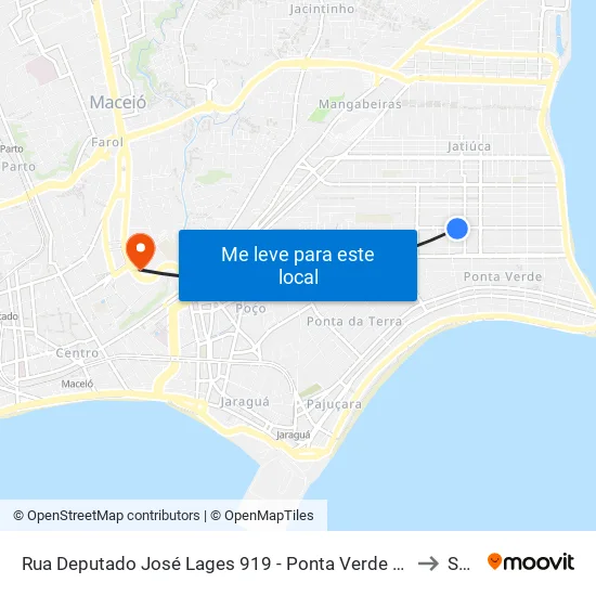 Rua Deputado José Lages 919 - Ponta Verde Maceió - Al 57035-330 Brasil to Seune map