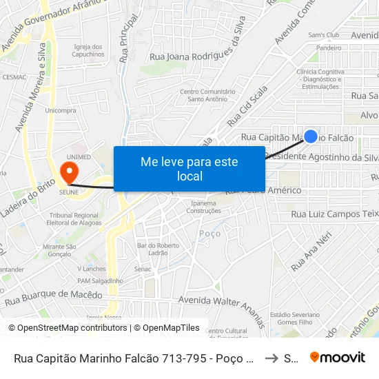 Rua Capitão Marinho Falcão 713-795 - Poço Maceió - Al 57025-260 Brasil to Seune map