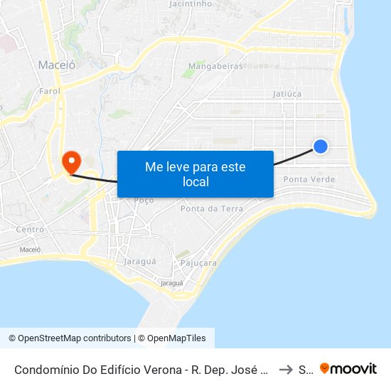 Condomínio Do Edifício Verona - R. Dep. José Lages 350 - Ponta Verde Maceió - Al 57035-330 Brasil to Seune map