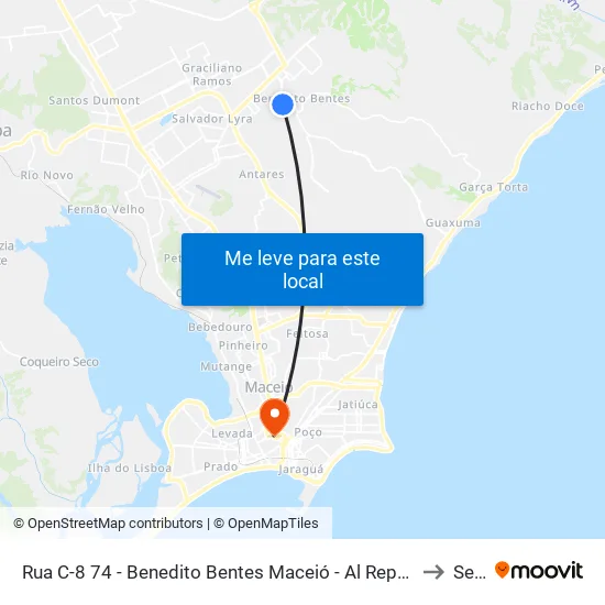 Rua C-8 74 - Benedito Bentes Maceió - Al República Federativa Do Brasil to Seune map