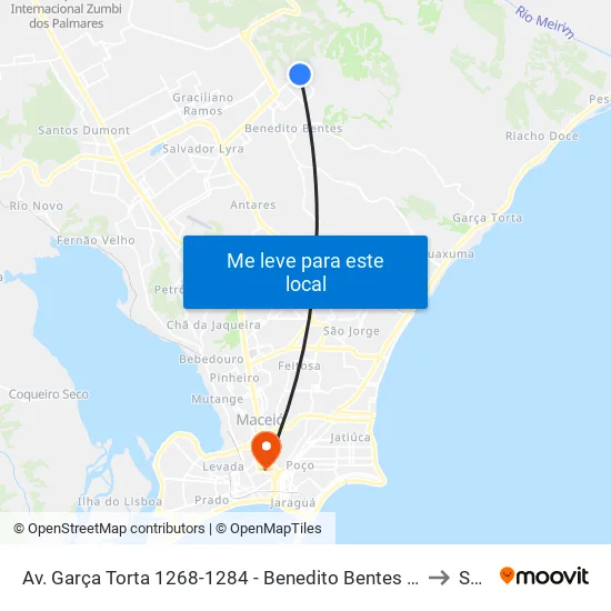 Av. Garça Torta 1268-1284 - Benedito Bentes Maceió - Al 57084-615 Brasil to Seune map