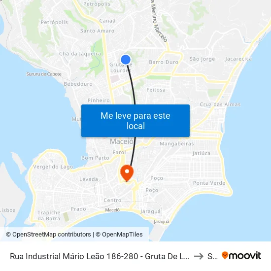 Rua Industrial Mário Leão 186-280 - Gruta De Lourdes Maceió - Al 57052-750 República Federativa Do Brasil to Seune map