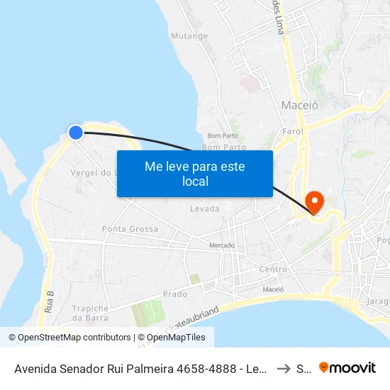 Avenida Senador Rui Palmeira 4658-4888 - Levada Maceió - Al República Federativa Do Brasil to Seune map