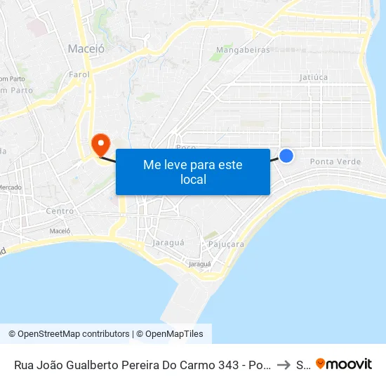 Rua João Gualberto Pereira Do Carmo 343 - Ponta Verde Maceió - Al 57035-270 República Federativa Do Brasil to Seune map