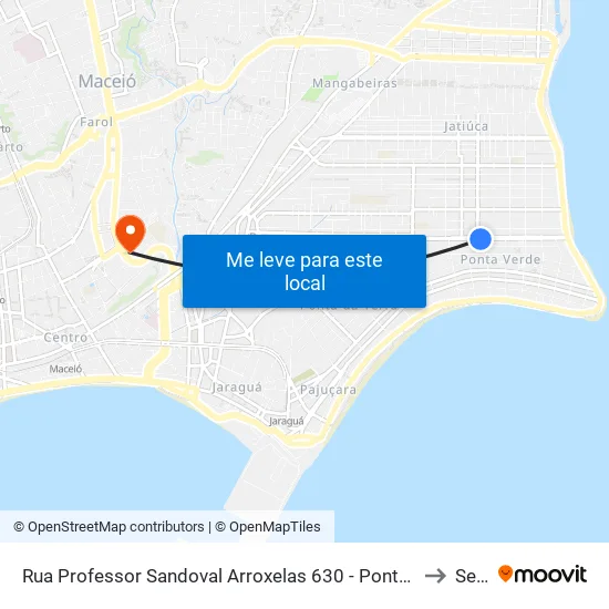 Rua Professor Sandoval Arroxelas 630 - Ponta Verde Maceió - Al Brasil to Seune map