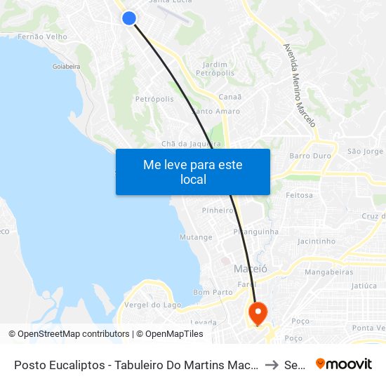 Posto Eucaliptos - Tabuleiro Do Martins Maceió - Al Brasil to Seune map