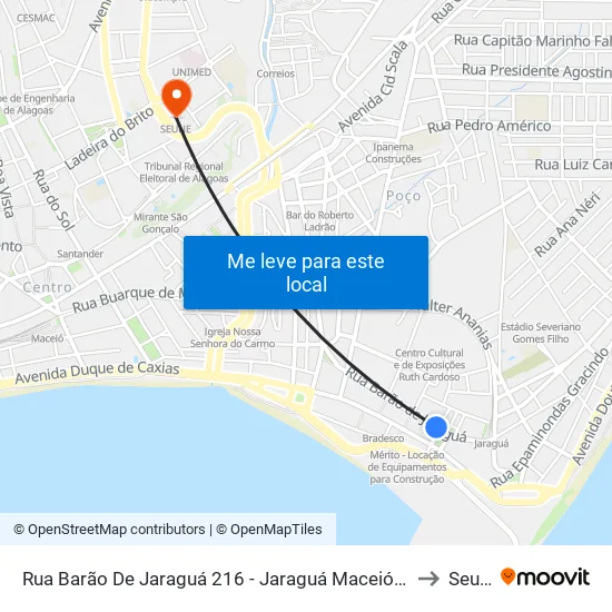 Rua Barão De Jaraguá 216 - Jaraguá Maceió - Al Brasil to Seune map