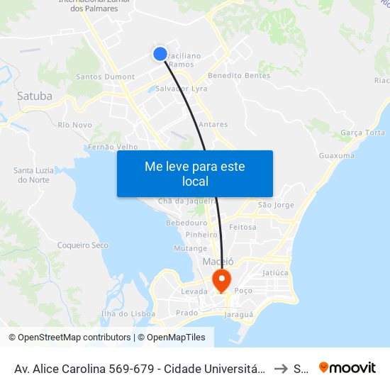 Av. Alice Carolina 569-679 - Cidade Universitária Maceió - Al 57073-415 Brasil to Seune map