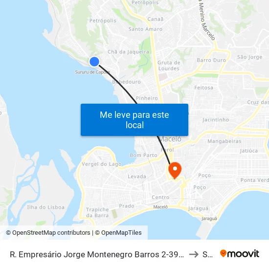 R. Empresário Jorge Montenegro Barros 2-392 Maceió - Al 57045-055 Brasil to Seune map