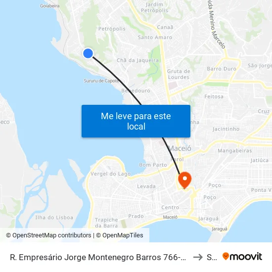 R. Empresário Jorge Montenegro Barros 766-980 - Santa Amelia Maceió - Al 57045-055 Brasil to Seune map