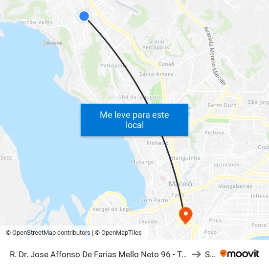 R. Dr. Jose Affonso De Farias Mello Neto 96 - Tabuleiro Do Martins Maceió - Al 57060-850 Brasil to Seune map