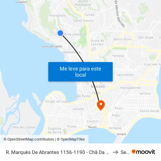 R. Marquês De Abrantes 1156-1190 - Chã Da Jaqueira Maceió - Al Brasil to Seune map