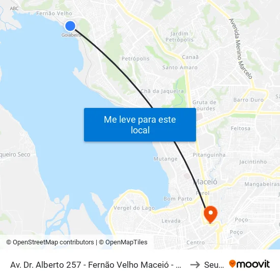 Av. Dr. Alberto 257 - Fernão Velho Maceió - Al Brasil to Seune map