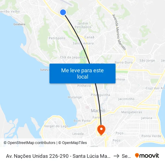 Av. Nações Unidas 226-290 - Santa Lúcia Maceió - Al Brasil to Seune map