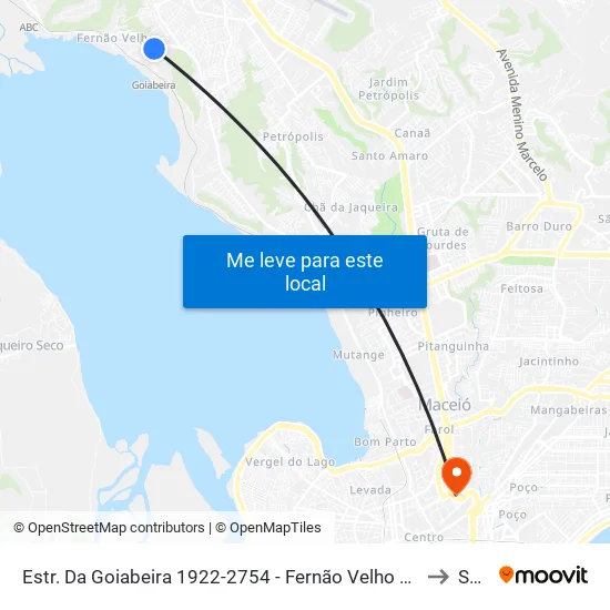 Estr. Da Goiabeira 1922-2754 - Fernão Velho Maceió - Al 57070-440 Brasil to Seune map