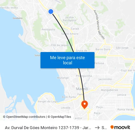 Av. Durval De Góes Monteiro 1237-1739 - Jardim Petropolis Maceió - Al Brasil to Seune map