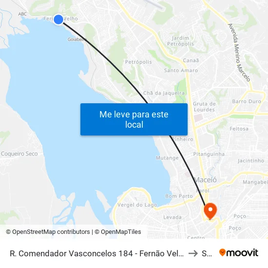 R. Comendador Vasconcelos 184 - Fernão Velho Maceió - Al 57070-070 Brasil to Seune map