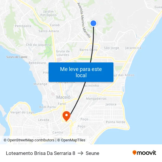 Loteamento Brisa Da Serraria 8 to Seune map