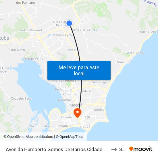 Avenida Humberto Gomes De Barros Cidade Universitária Maceió - Alagoas Brasil to Seune map