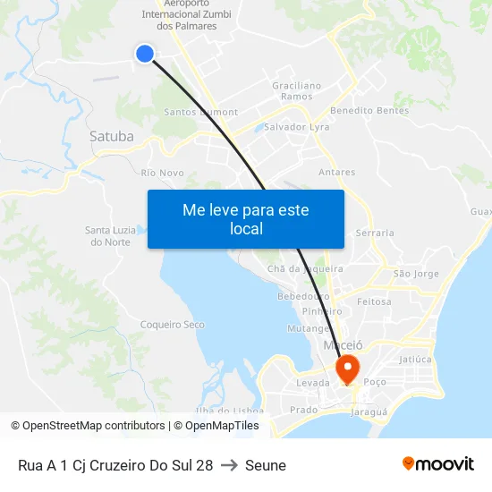 Rua A 1 Cj Cruzeiro Do Sul 28 to Seune map