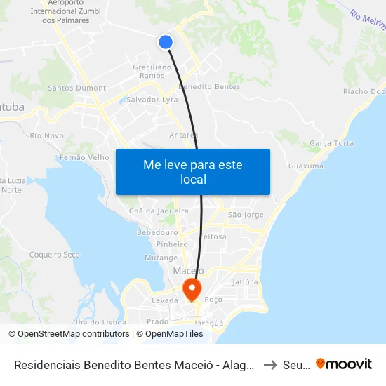 Residenciais Benedito Bentes Maceió - Alagoas Brasil to Seune map