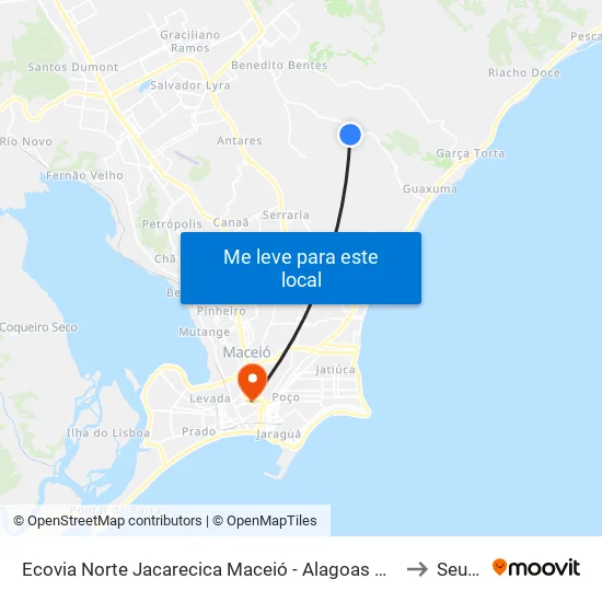 Ecovia Norte Jacarecica Maceió - Alagoas Brasil to Seune map