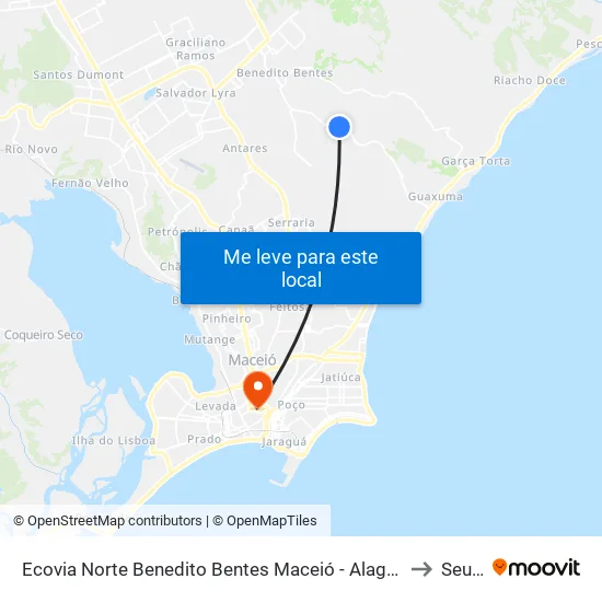 Ecovia Norte Benedito Bentes Maceió - Alagoas Brasil to Seune map