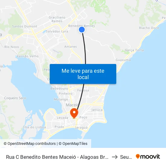 Rua C Benedito Bentes Maceió - Alagoas Brasil to Seune map