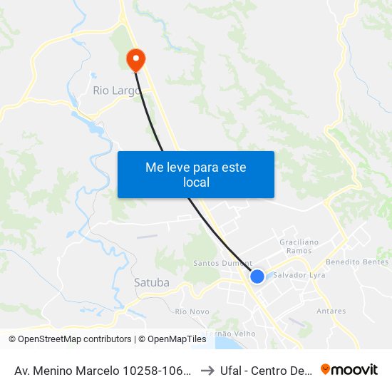 Av. Menino Marcelo 10258-10662 - Barro Duro Maceió - Al Brasil to Ufal - Centro De Ciências Agrárias map