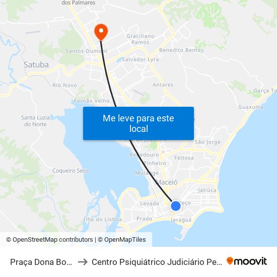 Praça Dona Bonfim - Poço to Centro Psiquiátrico Judiciário Pedro Marinho Suruagy map