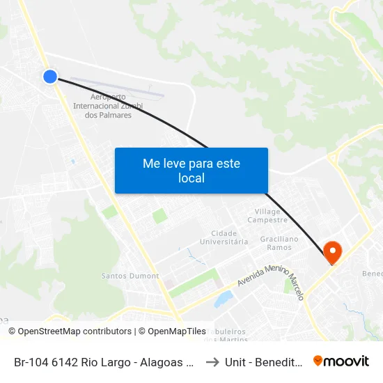 Br-104 6142 Rio Largo - Alagoas 57100-000 Brasil to Unit - Benedito Bentes map